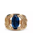 Sapphire Original Vintage 14K Rose Gold Ring Vintage vrc057r